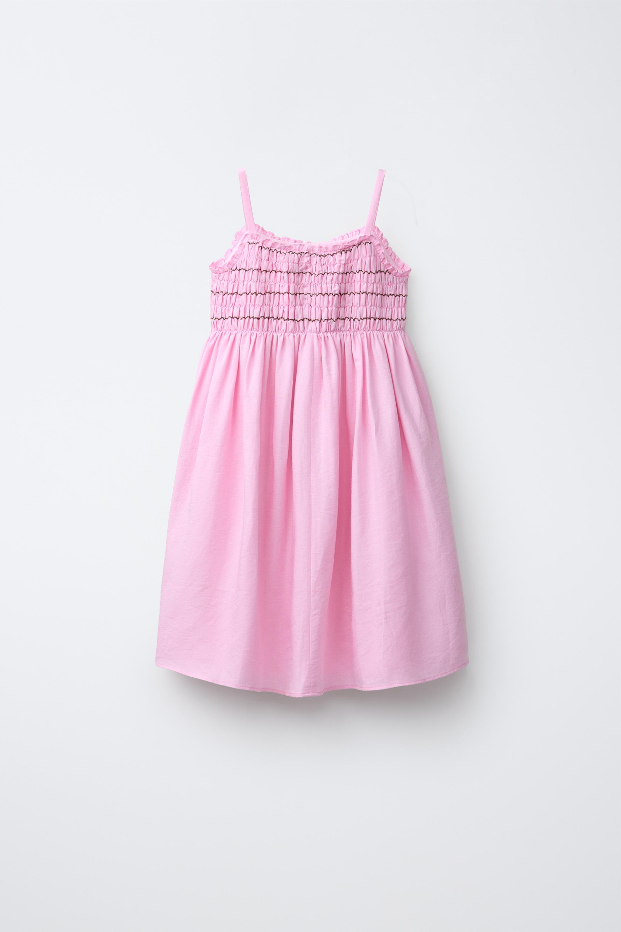 ROBE NID D'ABEILLE AVEC LIN